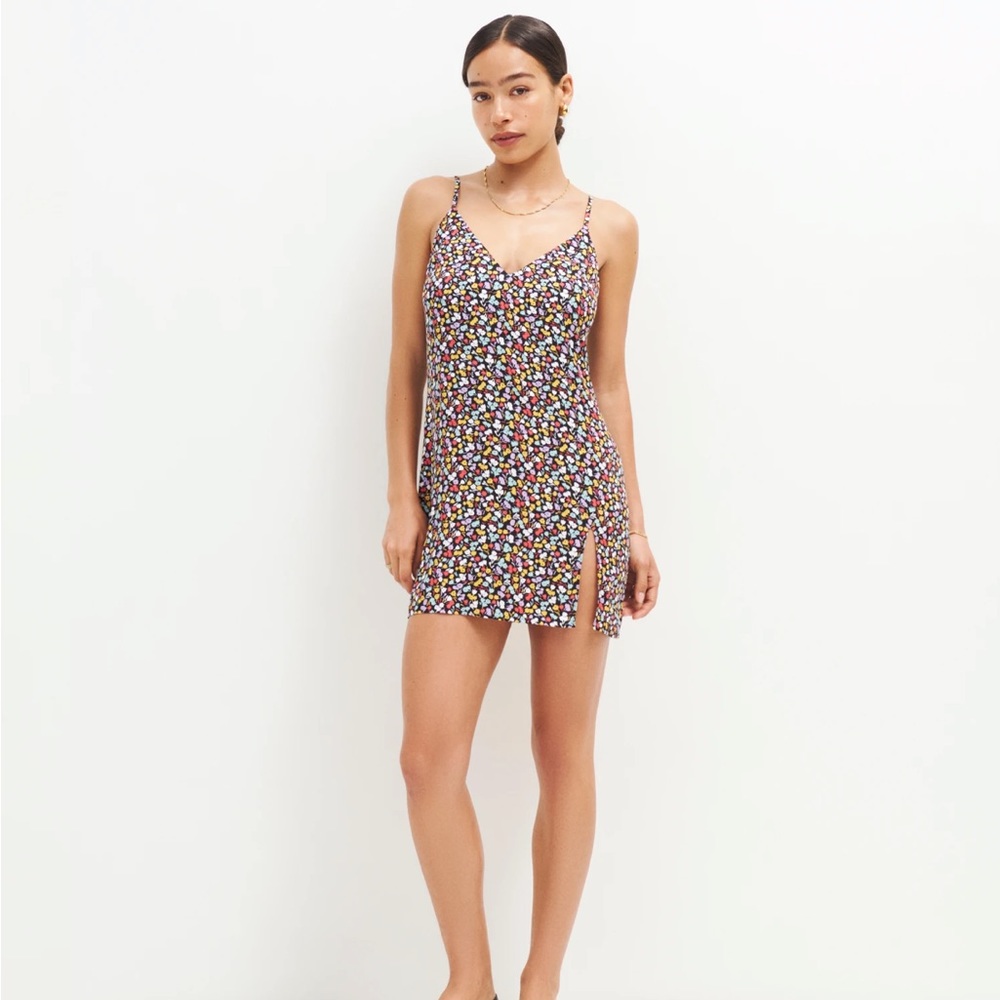 The Reformation Marlowe dress. Small. Multicolored floral. Never worn, NWT